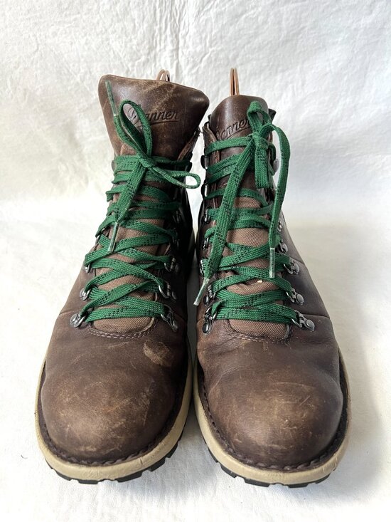 Danner boots Vertigo 917 Java Brown leather mens 9.5 lace up Vibram soles green main image 6